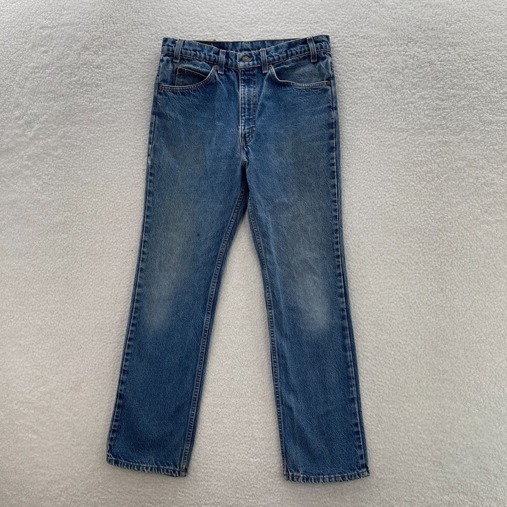 Vintage Levis 517 Jeans Mens 34x32 (FITS 32x30) Blue 80s Bootcut Faded USA Made